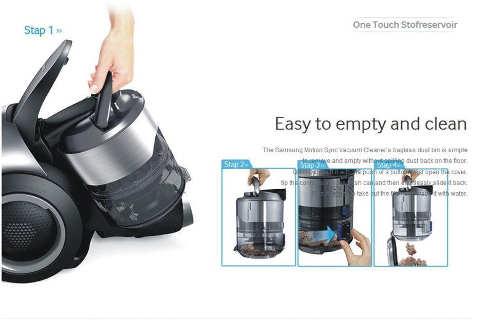 Samsung Bagless Vacuum Cleaner VC77F80LNCC/800W/Motion Sync/Dust Sensor/220V N3
