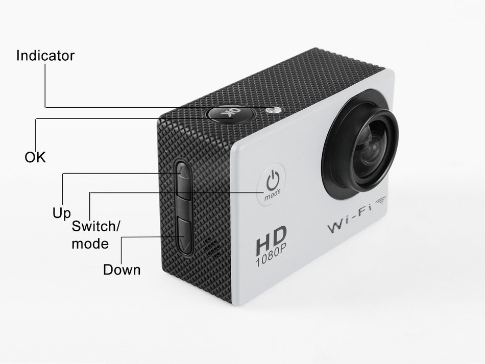 CXTX WIFI Wireless Mini 1080P HD 30-Meter Waterproof Sports DV Full 2.0" LCD 170&deg; Wide Angle Lens Video outdoor... N17