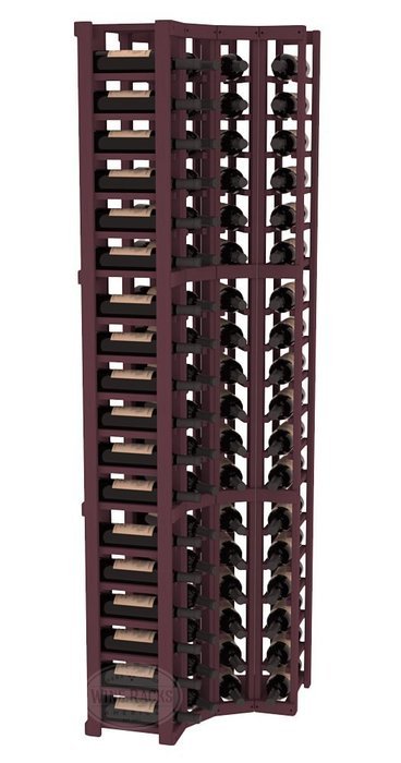 Wine Racks America Ponderosa Pine 4 Column Wine Cellar Corner Kit. 13 Stains to Choose From! N12