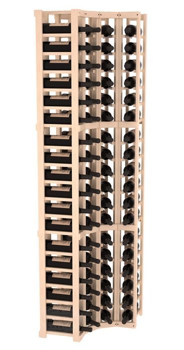 Wine Racks America Ponderosa Pine 4 Column Wine Cellar Corner Kit. 13 Stains to Choose From! N14