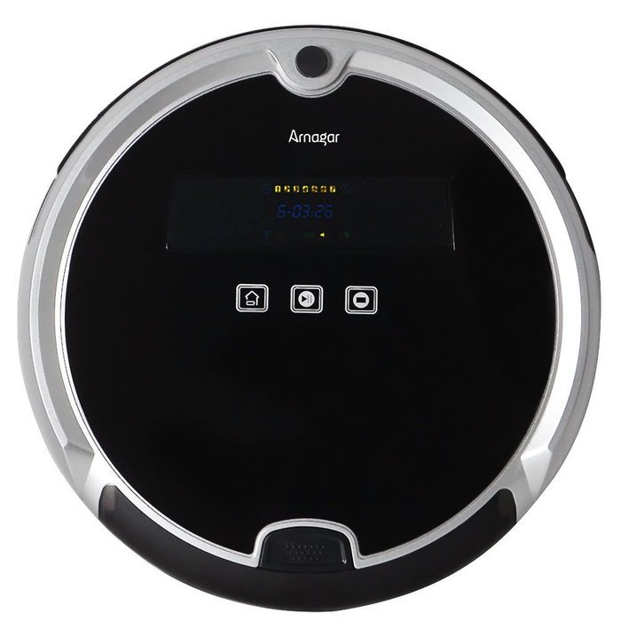 Robot Vacuum Cleaner Self-Docking with Drop-Sensing Clean for Pets and Allergies House Ar-Q5 Black