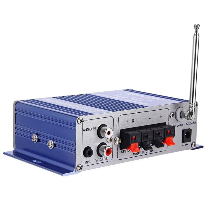 Robolife USB FM Audio Car Stereo Amplifier Radio MP3 Speaker Hi-Fi 2 Channel Power Player with Romote Control