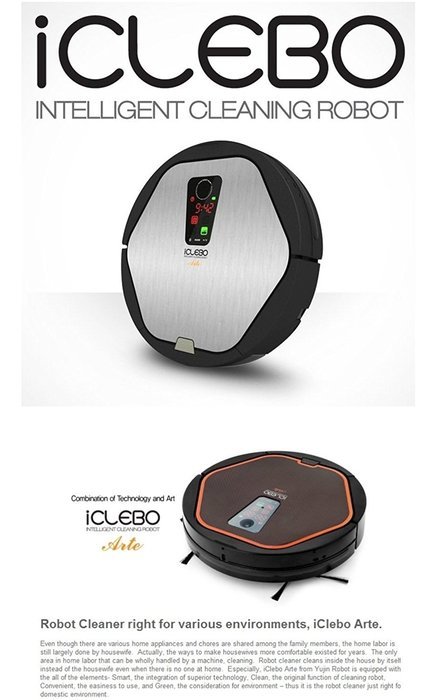 iCLEBO Arte YCR-M05-20 Metallic Silver Intelligent Cleaning Robot Vacuum N7