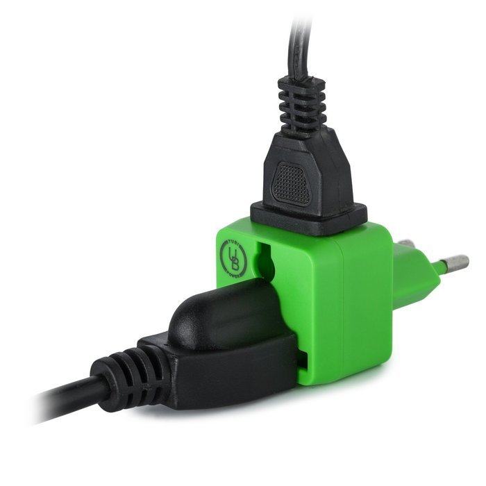 Yubi Power 2 in 1 Universal Travel Adapter with 2 Universal Outlets - Built in Surge Protector - 3 Pack - Black... N81