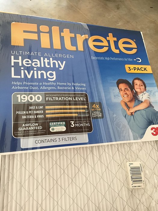 Filtrete Healthy Living Ultimate Allergen Reduction Filter, MPR 1900, 16 x 20 x 1-Inches, 3-Pack