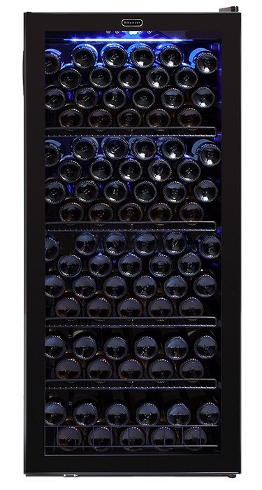 Whynter FWC-1201BB 120 Bottle Freestanding Wine Cabinet Refrigerator, Black N5