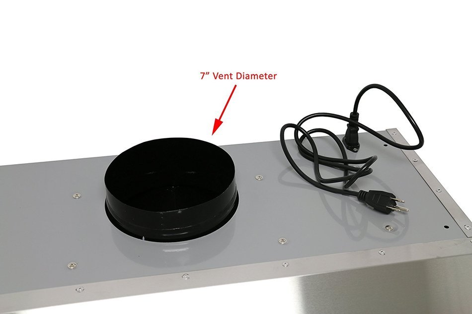 Awoco 30" RH-UC1310 10" High 1mm Stainless Steel Under Cabinet 4 Speeds 900CFM Touch Sensor Panel Range Hood with... N2