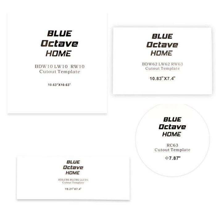 Blue Octave In Wall and In Ceiling 7.2 Home Theater 6.5" Speaker Set New 2800 Watts RHT637