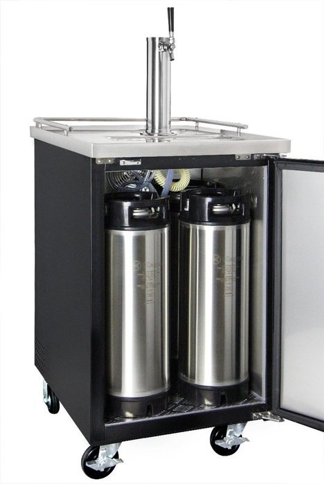 Kegco Commercial Grade Homebrew Kegerator Four Faucet Ball Lock Keg Dispenser Black N21