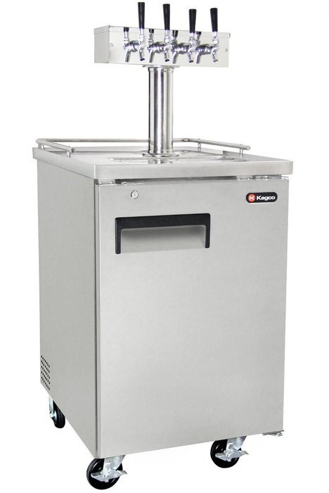 Kegco Commercial Grade Homebrew Kegerator Four Faucet Ball Lock Keg Dispenser Black N22