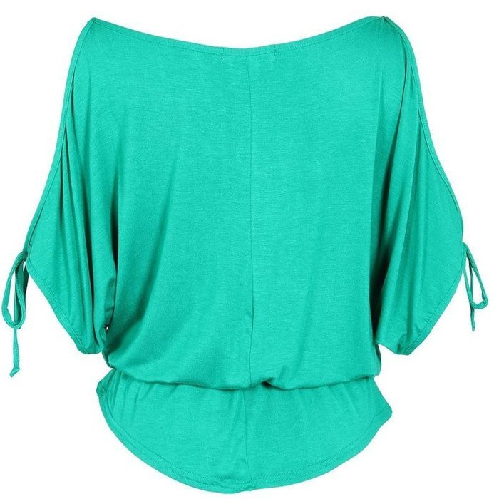 TR.OD Womens Bat Half Sleeve Irregular T-Shirt Loose