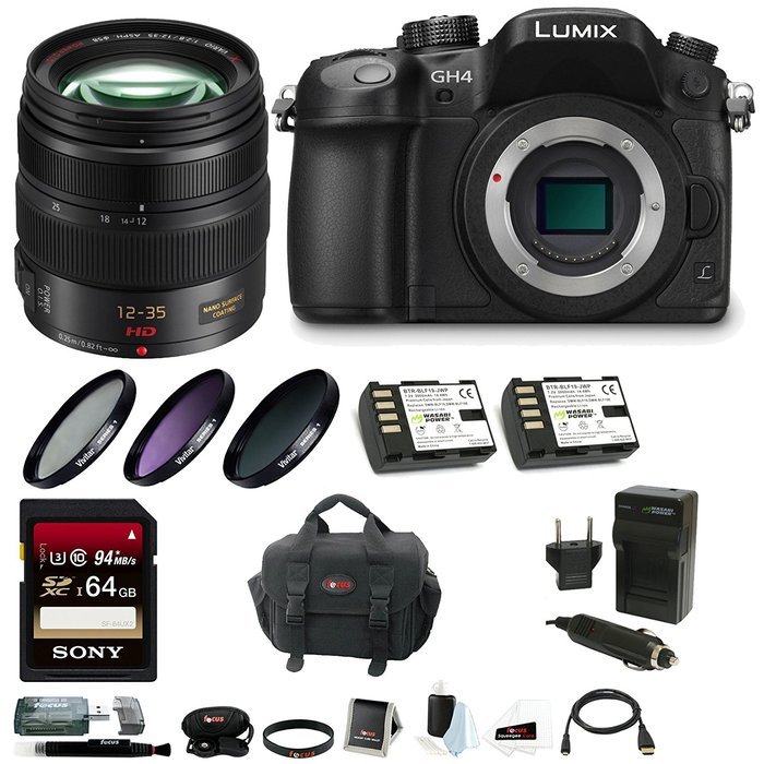 Panasonic LUMIX 16.05MP Mirrorless Camera (Body Only) with Leica 100-400mm Lens & 128GB Memory Card Bundle N13
