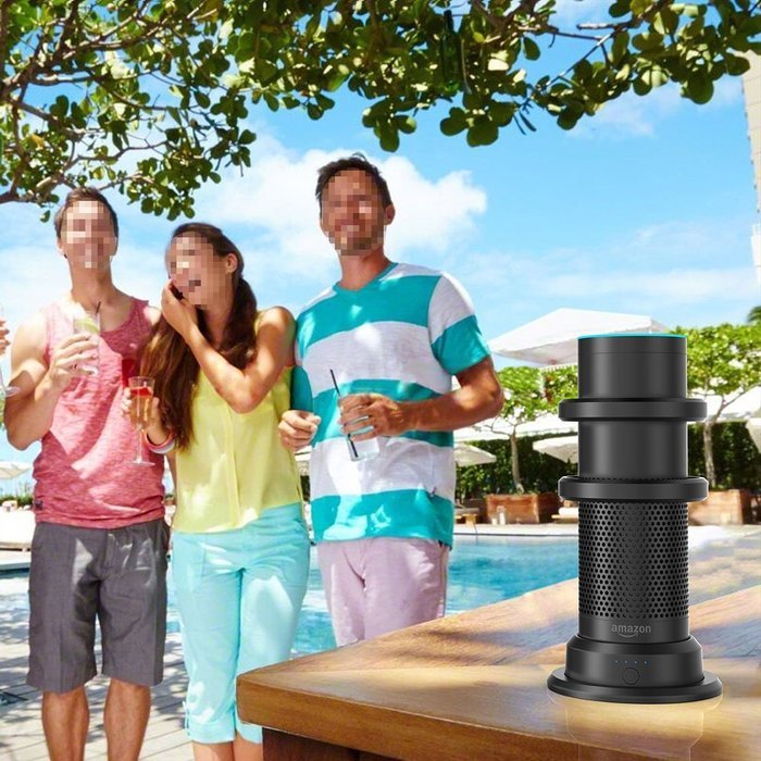 Smatree Aluminum Speaker Stand Guard for Amazon Echo with Silicon Line and No-slip Ring(Echo and AE9000 are NOT...