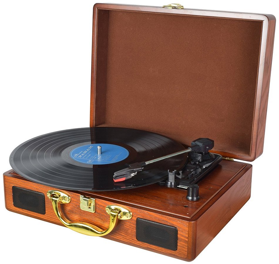 Digitnow! 3-Speed Vintage Suitcase Turntable,suitcase turntable N6