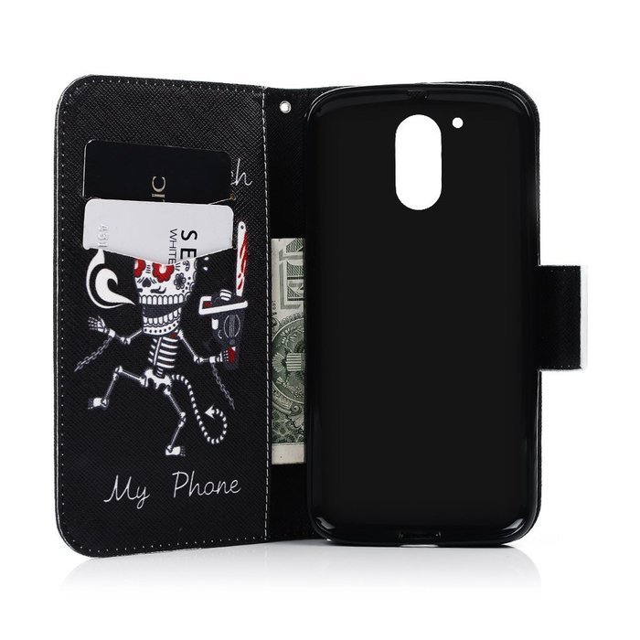 MOTO G4 Case,Motorola MOTO G4 Case - Wallet Flip Stand Case PU Leather Case with Shockproof TPU Inner Bumper Colorful... N34