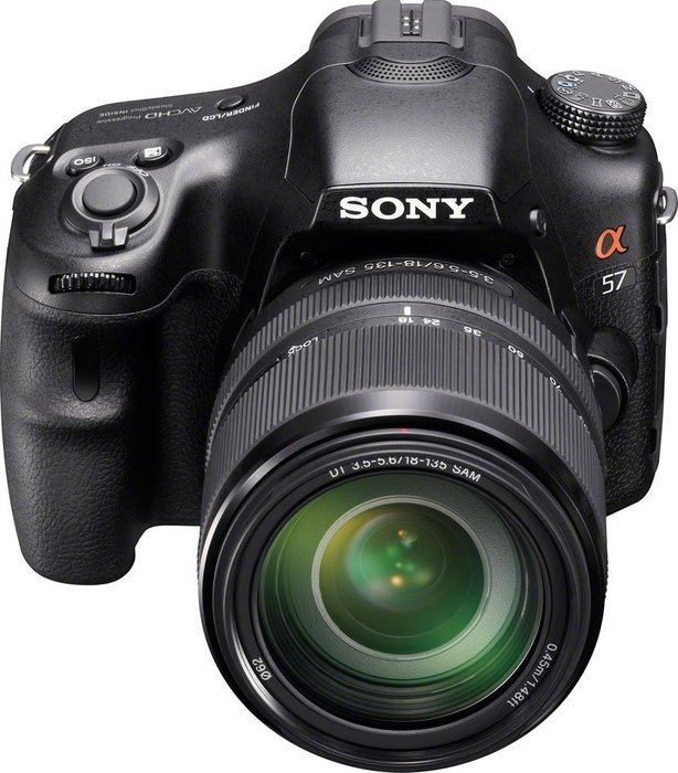 Sony Alpha SLT-A57M 16.1 MP Exmor APS HD CMOS Sensor DSLR with Translucent Mirror Technology and 18-135mm Lens N16