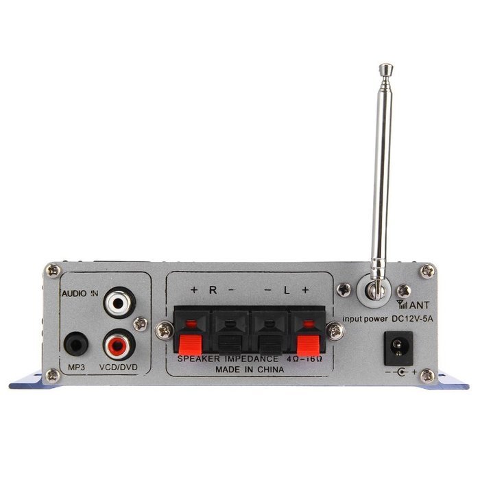 Robolife USB FM Audio Car Stereo Amplifier Radio MP3 Speaker Hi-Fi 2 Channel Power Player with Romote Control N2