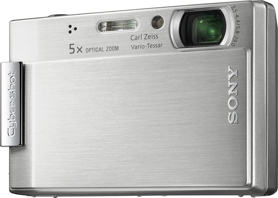 Sony Cybershot DSC-T100 8MP Digital Camera with 5x Optical Zoom and Super Steady Shot (Red) N19