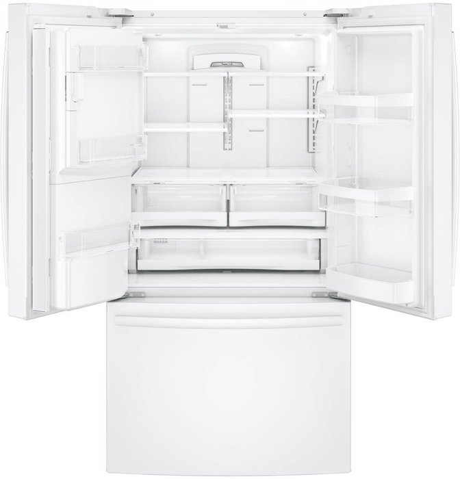 GE GFE26GGKWW 36" Energy Star Freestanding French Door Refrigerator with 25.8 cu. ft. Capacity, (White) N3