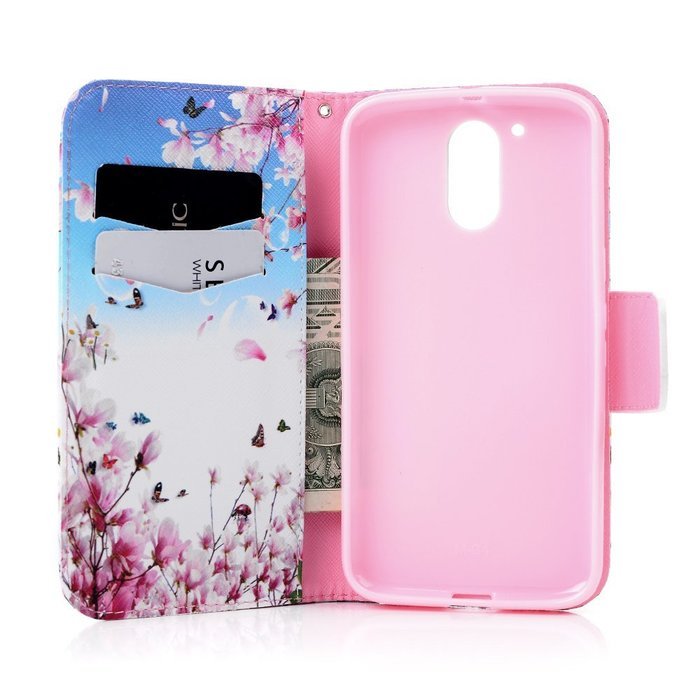 MOTO G4 Case,Motorola MOTO G4 Case - Wallet Flip Stand Case PU Leather Case with Shockproof TPU Inner Bumper Colorful... N41