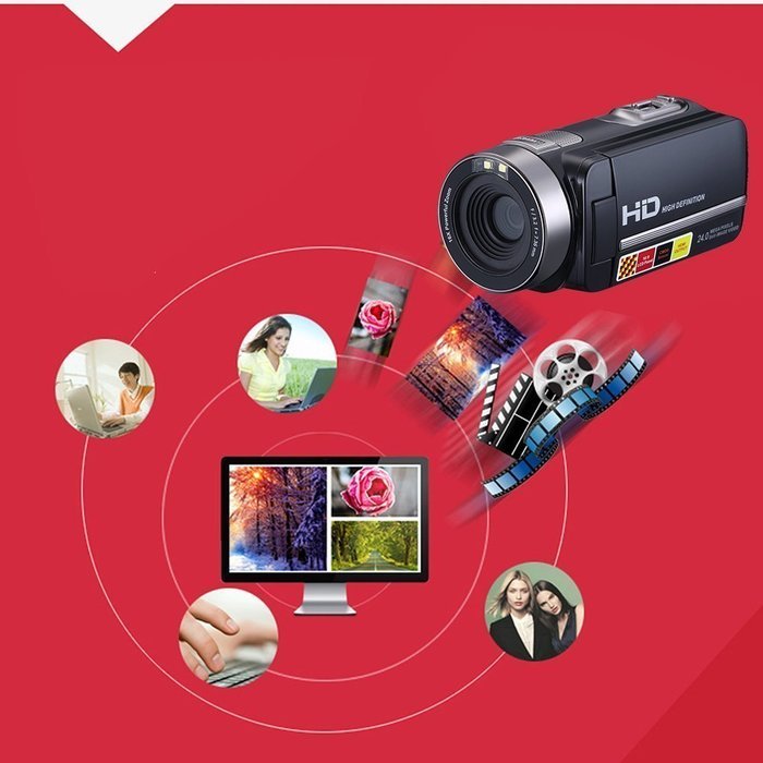 PowerLead Puto PLD009 2.7" LCD Screen Digital Video Camcorder Night Vision 24MP Camera HD Digital Camera