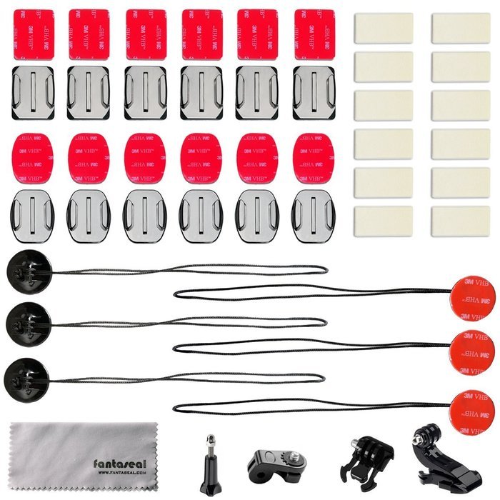 Fantaseal 30-in-1 Comsuptive Action Camera Accessories Kit for GoPro Hero4 /3+/3/ Session SJCAM DBPOWER Helmet... N9