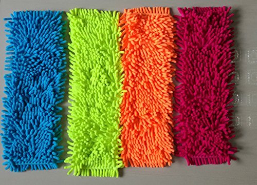 3 HappyPuppy 4pcs Microfiber Flip Mop Refill Head Replacment Set (4) N3
