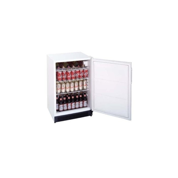 Summit Commercial Grade 5.5 cu. ft. Built-in Refrigerator in White w/ SS Door & Horizontal Handle F N2