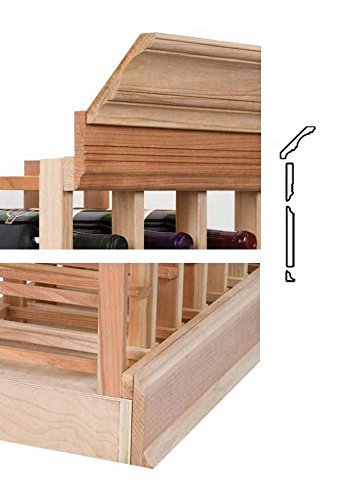 4 ft. Molding w 5.25 in. OG Base & Crown (Rustic Pine - Midnight Black Stain) N2