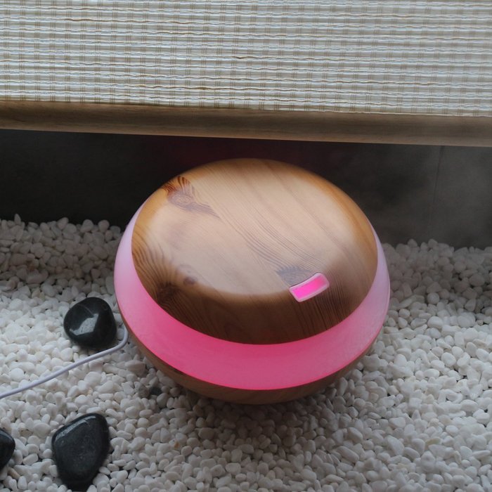 YTE 300ml Aroma Essential Oil Wood Grain Ultrasonic Cool Mist Humidifier N6