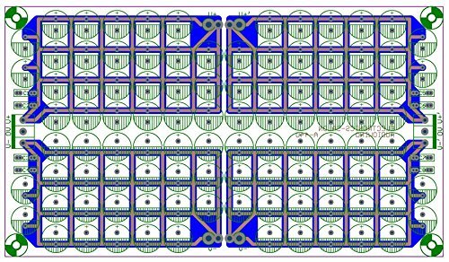 Electronics-Salon 1PCS Capacitor Filter Bare PCB, Support 100pcs D12.5mm Electrolytic Capacitors.