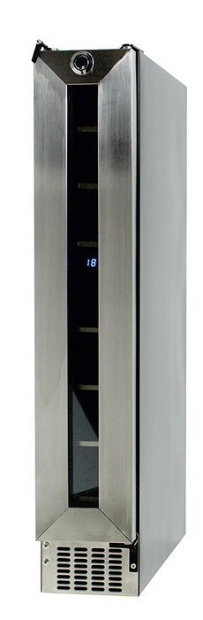 ECOAP WR 007 Equator-Deco 7 Bottles Slim Wine Refrigerator, Stainless-Steel