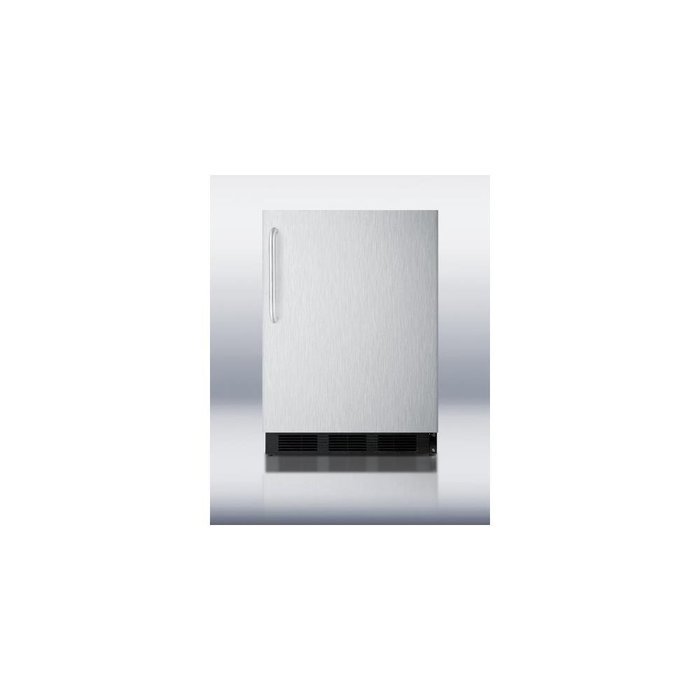 Summit FF6B7SSTB 5.5 Cu. Ft. Stainless Steel Undercounter Compact Refrigerator N4