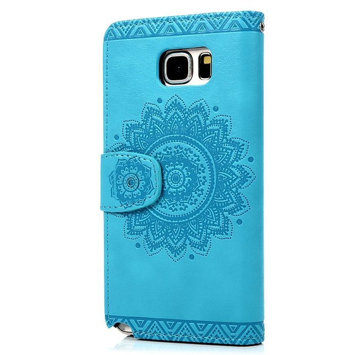 Note 5 Case,Samsung Galaxy Note 5 Case - Wallet Slim Fit Folio Stand 3D Basso-relievo PU Leather Flip Case with... N25