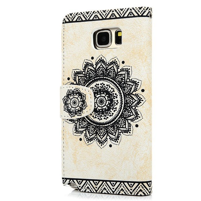 Note 5 Case,Samsung Galaxy Note 5 Case - Wallet Slim Fit Folio Stand 3D Basso-relievo PU Leather Flip Case with... N27