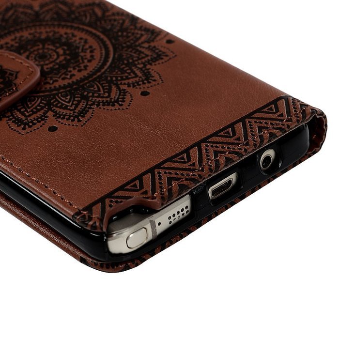 Note 5 Case,Samsung Galaxy Note 5 Case - Wallet Slim Fit Folio Stand 3D Basso-relievo PU Leather Flip Case with... N30