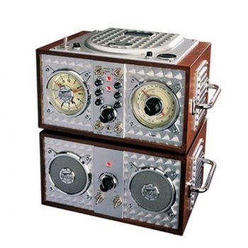 Spirit Of St Louis Wooden Alarm Clock CD Radio