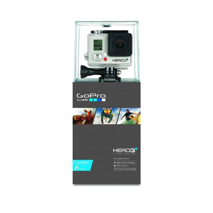 GoPro HERO3+: Silver Edition (Waterproof, Built-in WiFi, 10.0 MP photo, 1080P video)(Certified Refurbished) N9