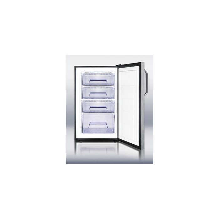 Summit FS408BLCSSADA: ADA Compliant 20" wide built-in undercounter all-freezer, -20(degree) C capable with full... N5