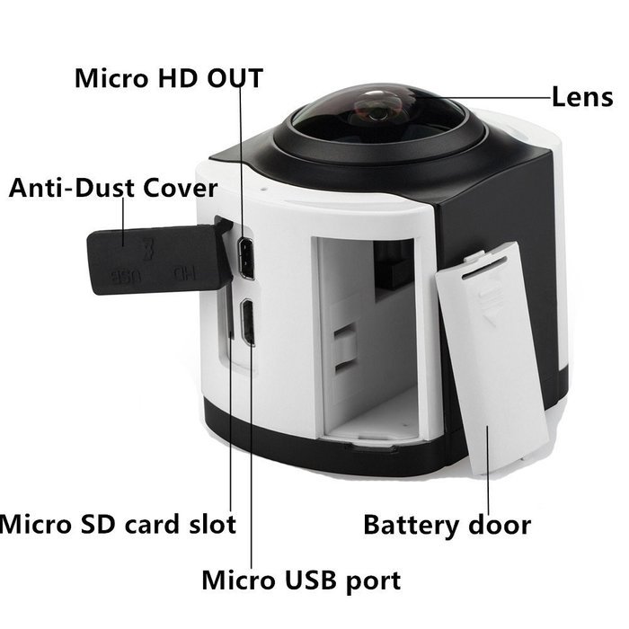 SENYE Ultral HD 4K VR Waterproof Sport Camera 360 Degree Lens Dual Screen Wi-Fi Remote Action Camcorder with Sony... N3