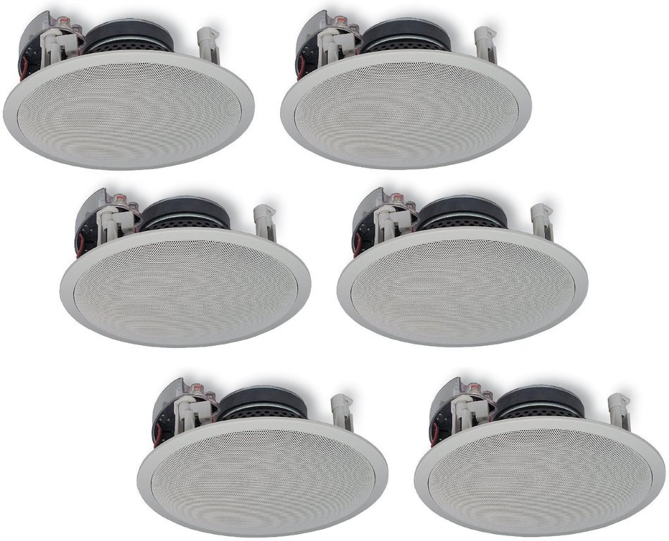 Yamaha In-Ceiling 3-Way 100 watts Natural Sound Custom Easy-to-install Speakers (Set of 6) with Dual Tweeters...