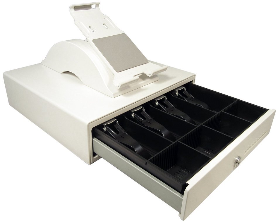 APG VB320-AW1313-B27 Vasario Series Standard-Duty Cash Drawer with MultiPRO Interface, Painted Front, 13.8" x... N5