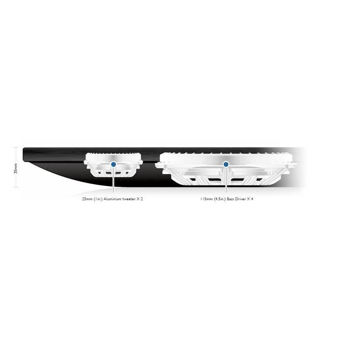 KEF V700 Digital TV Soundbar System (Black) N2
