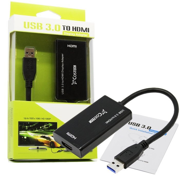 USB 3.0 To HDMI Multi Monitor Adapter, Costech HD 1080p Output External Video Card Adapter HDMI Display Projector... N3
