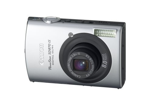 Canon PowerShot SD870IS 8MP Digital Camera with 3.8x Wide Angle Optical Image Stabilized Zoom (Black) N4