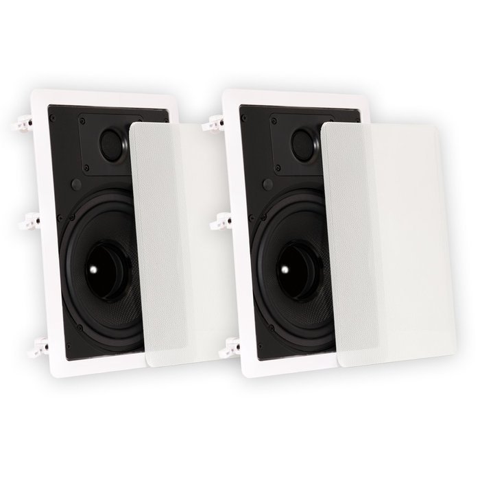 Theater Solutions TS80W 8-Inch Kevlar In Wall Speakers (White)