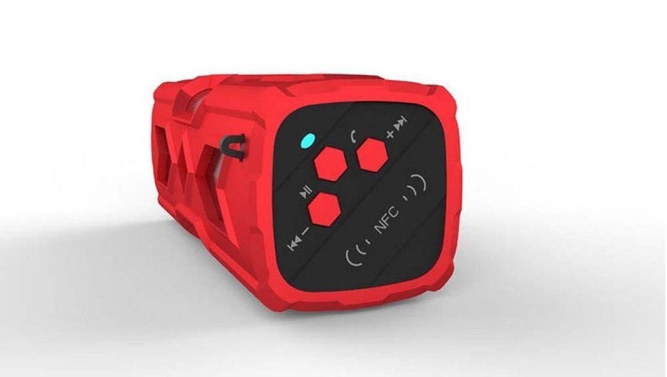 SNEED-Extreme sports waterproof Bluetooth speaker stereo 3D surround sound three anti , red