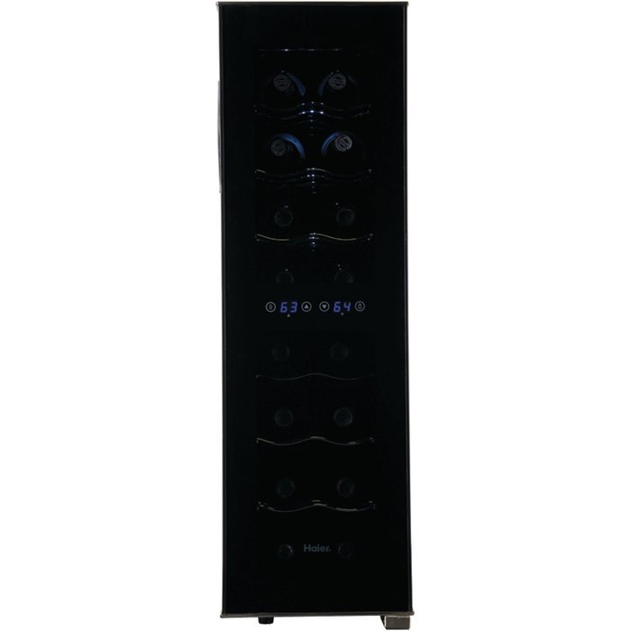 Haier 12-Bottle Dual Zone Curved Door with Smoked Glass Wine Cellar N5
