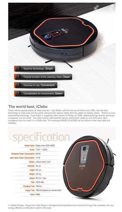 iCLEBO Arte YCR-M05-20 Metallic Silver Intelligent Cleaning Robot Vacuum N9