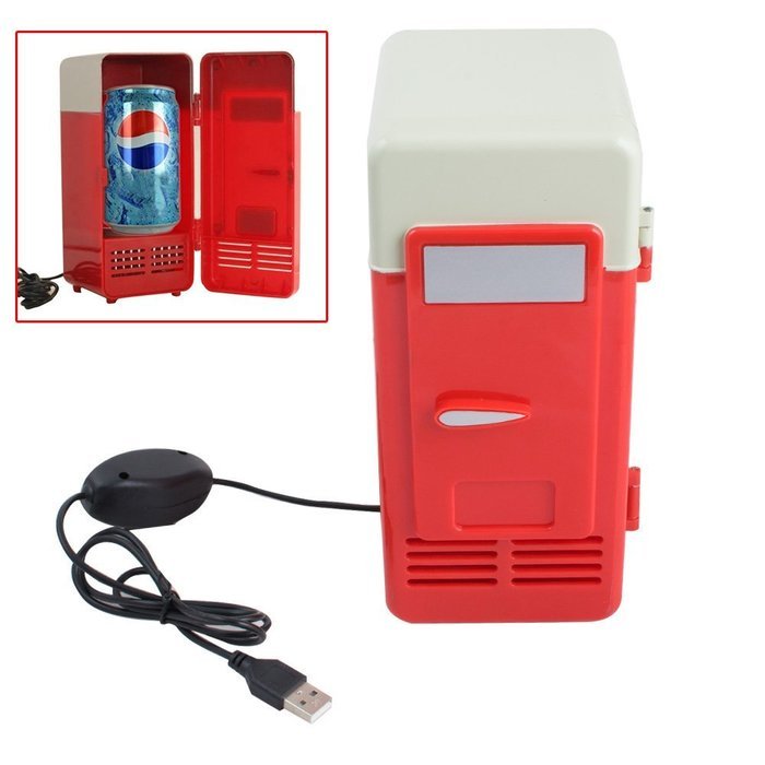 Zorvo Mini USB Fridge Cooler Beverage Drink Cans Cooler/Warmer Refrigerator Laptop PC